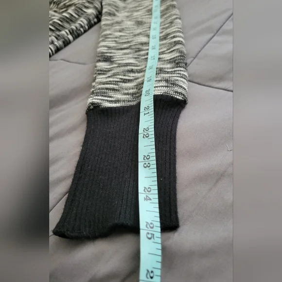 Ellen Tracy | Marled Black/White Open Drape Front Jacket (SIZE M) - Picture 12 of 15